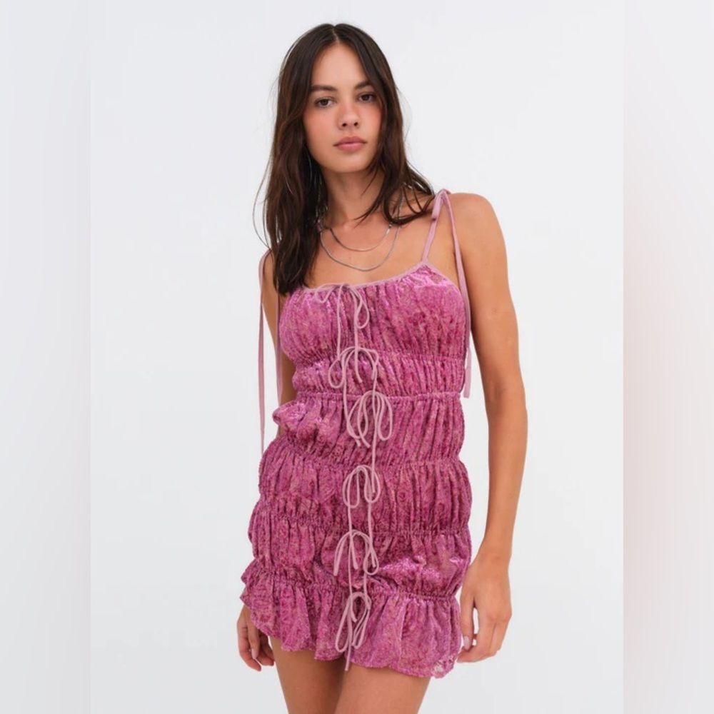 NWOT For Love And Lemons Pink Mini Dress